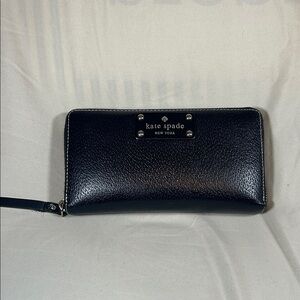 Kate Spade Black Textured Wristlet